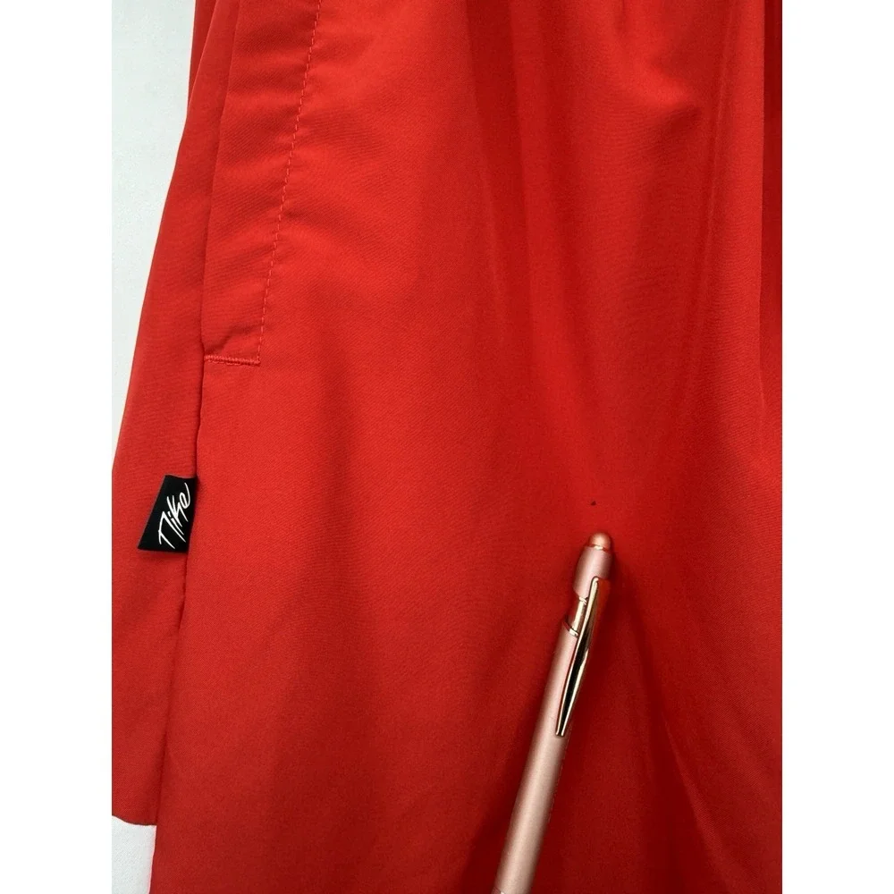 Nike Track Pants Men's Medium Red Black White Jogger Athletic Lined Swoosh